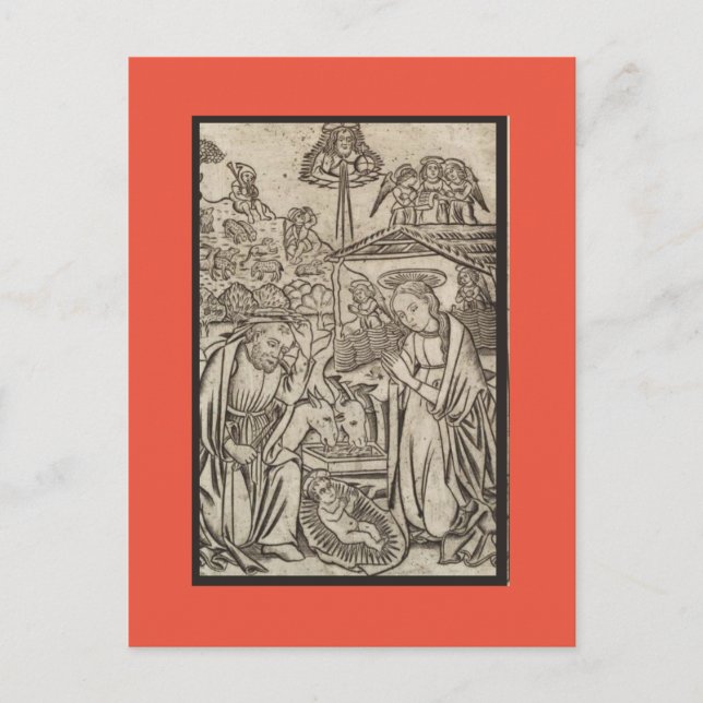 TARJETA DE NAVIDADES DE NATIVIDAD DE IMPRESIÓN DE  (Anverso)