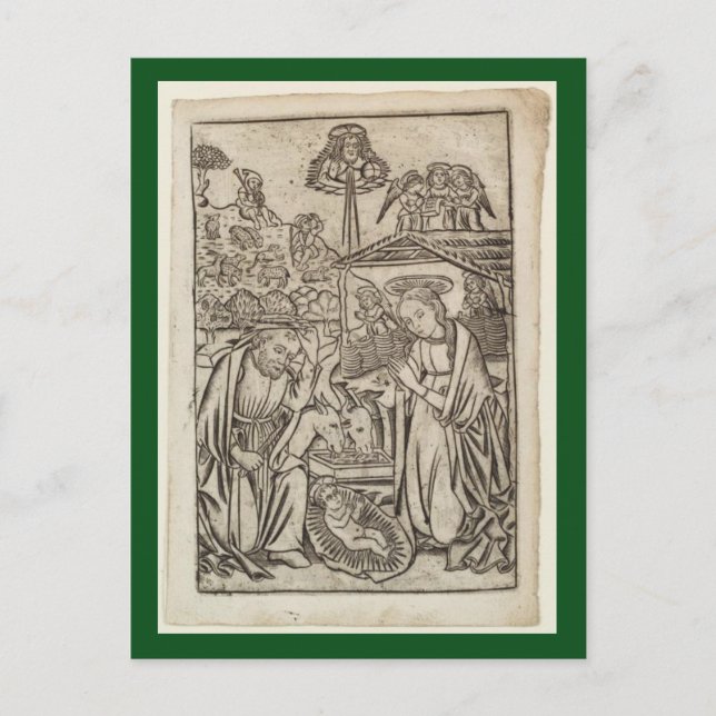 TARJETA DE NAVIDADES DE NATIVIDAD DE IMPRESIÓN DE  (Anverso)