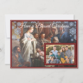 Tarjeta de Navidades de Natividad de personalizabl