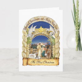 Tarjeta de Navidades de Natividad, tarjeta de arti