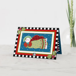 Tarjeta de Navidades de navidad Angel en Starry Sk