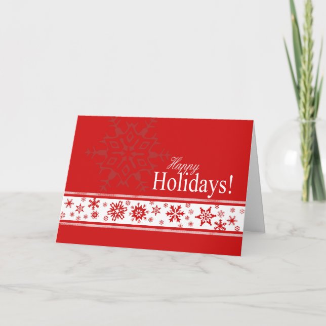 Tarjeta de Navidades de negocios Dazzling Flakes (Anverso)