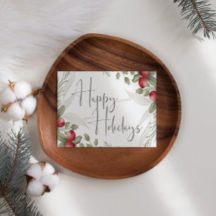 Tarjeta de Navidades de negocios de la Cranberry d