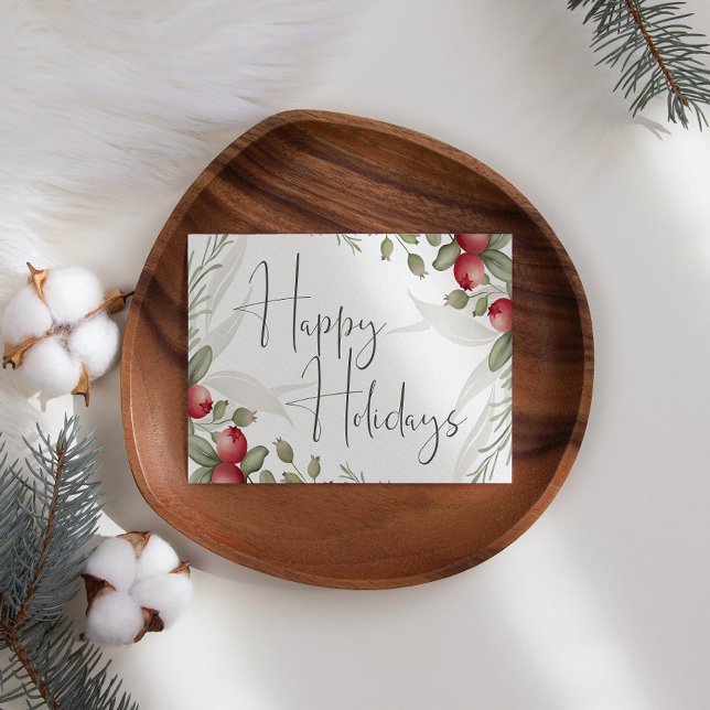 Tarjeta de Navidades de negocios de la Cranberry d (Subido por el creador)