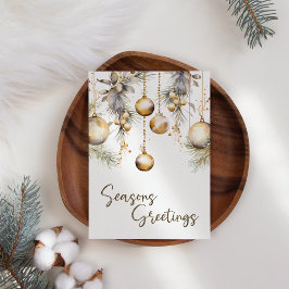 Tarjeta de Navidades de Negocios de White Holly Go