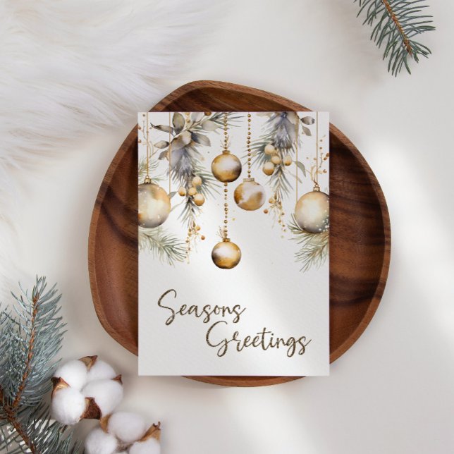 Tarjeta de Navidades de Negocios de White Holly Go (Subido por el creador)