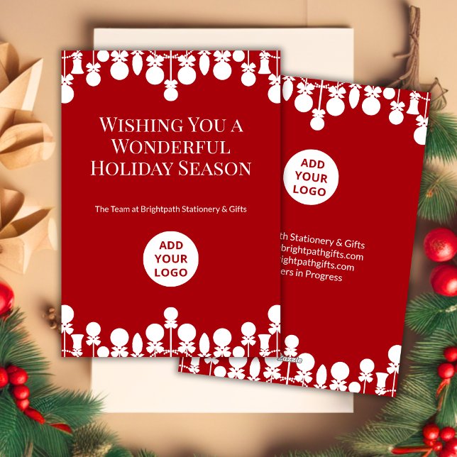 Tarjeta de Navidades de negocios moderna | Logotip (Subido por el creador)