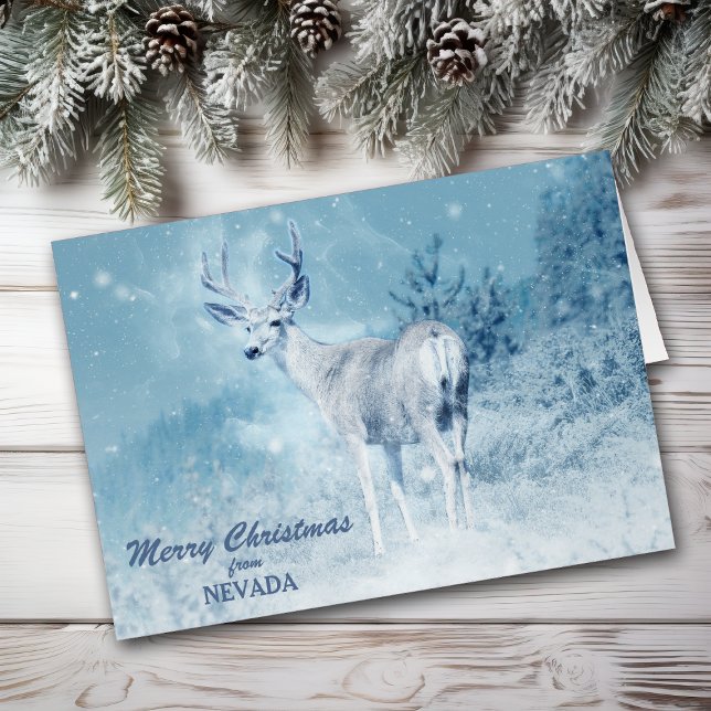 Tarjeta de navidades de Nevada Deer Navidades (Subido por el creador)
