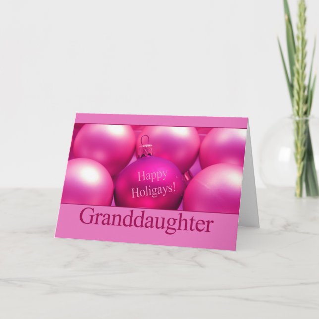 Tarjeta de Navidades de nietas de los holigays fel (Anverso)