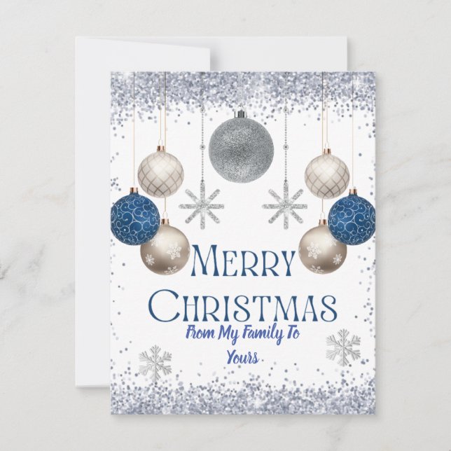 Tarjeta de Navidades de nieve (Anverso)