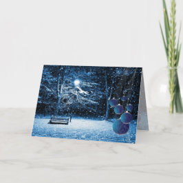 Tarjeta de Navidades de nieve