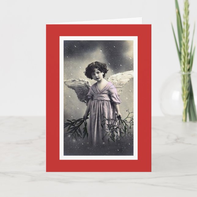 TARJETA DE NAVIDADES DE NIEVE ANGEL (Anverso)