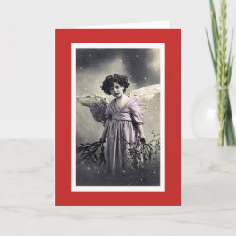 TARJETA DE NAVIDADES DE NIEVE ANGEL