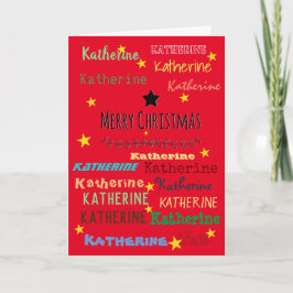 Tarjeta de Navidades de nombres personalizados