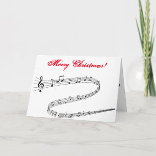 Tarjeta de Navidades de notas musicales
