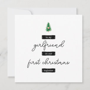 Tarjeta de Navidades de Novia minimalista