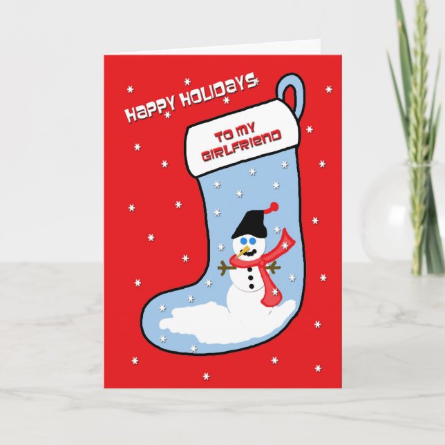 Tarjeta de Navidades de Novia - Snowman (Anverso)