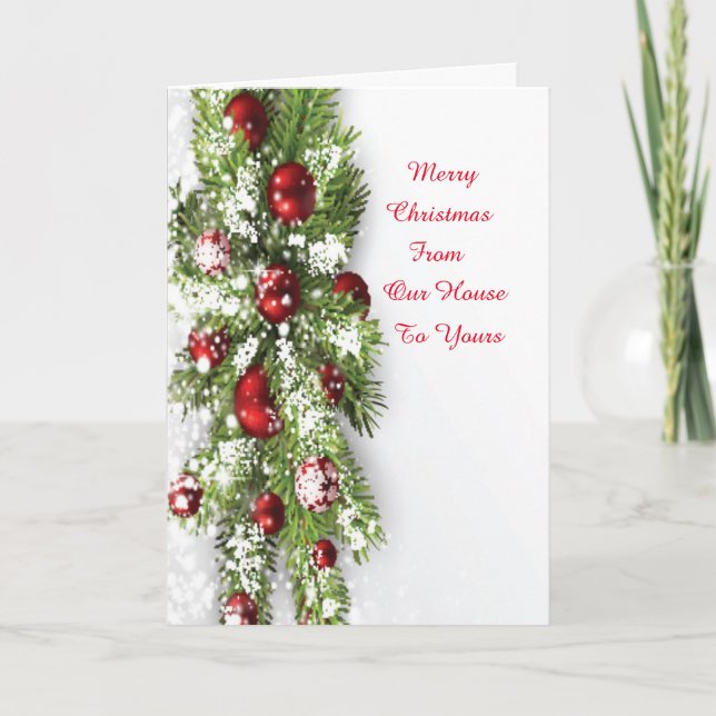 Tarjeta de navidades de nuestra casa a la tuya (Anverso)