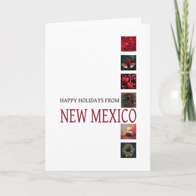 Tarjeta de Navidades de Nuevo México con ornamento (Anverso)