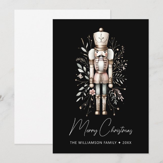 Tarjeta de Navidades de Nutcracker personalizada O (Anverso / Reverso)