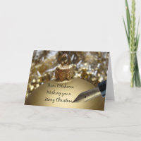 Tarjeta de Navidades de Oklahoma con ornamentos