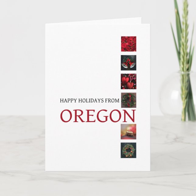 Tarjeta de Navidades de Oregon, específica del est (Anverso)