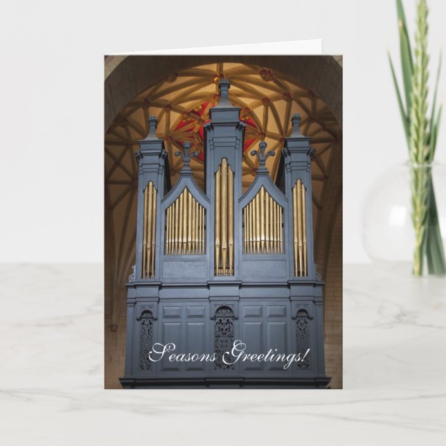 Tarjeta de Navidades de órganos de la Abadía Tewke (Anverso)