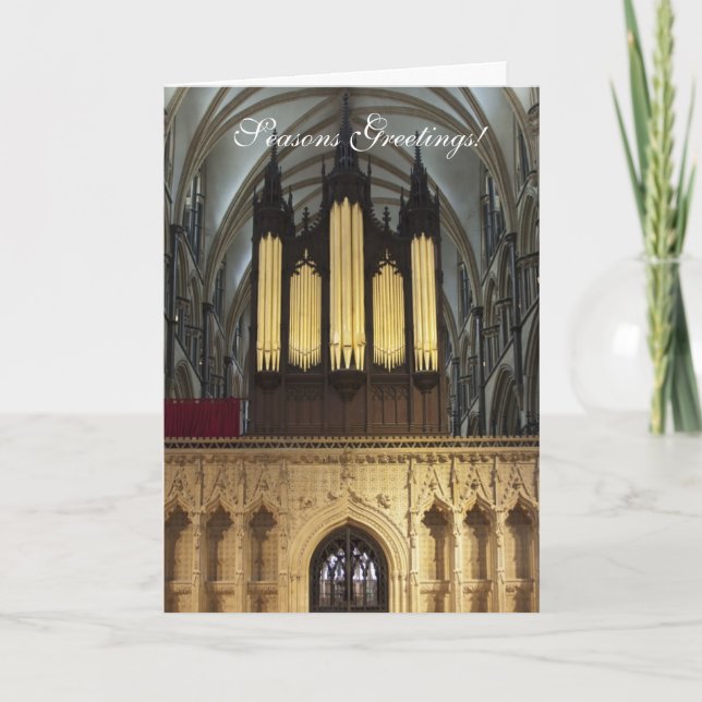 Tarjeta de Navidades de órganos de la Catedral Lin (Anverso)