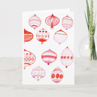 Tarjeta de Navidades de ornamentos