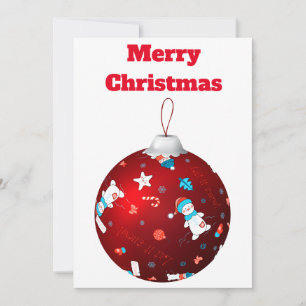 Tarjeta de Navidades de ornamentos congelados