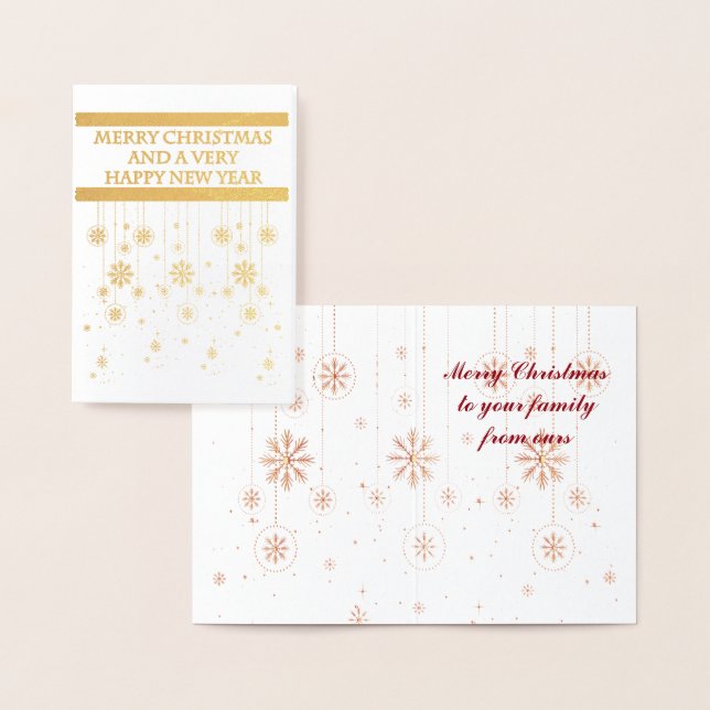 Tarjeta de Navidades de ornamentos de copo de niev (Demostración)