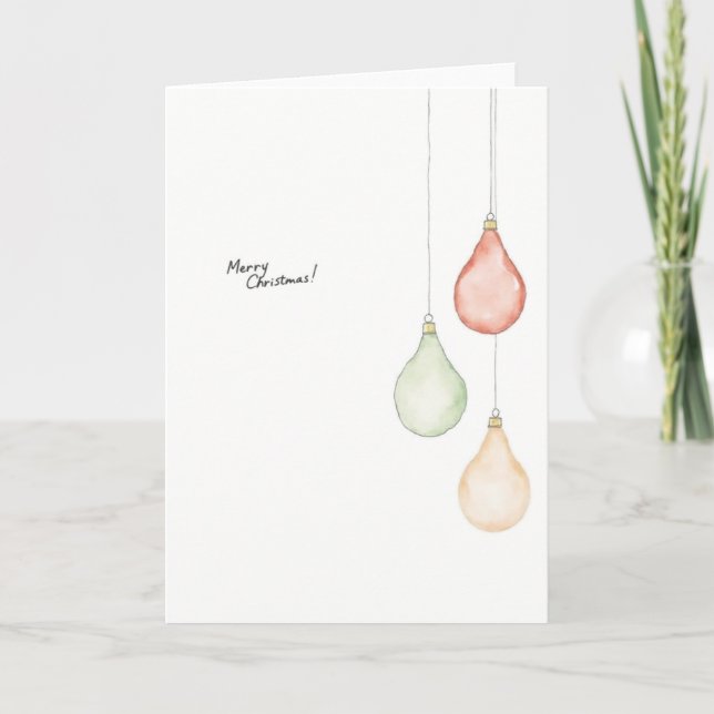 Tarjeta de Navidades de Ornamentos Pastel Pear (Anverso)