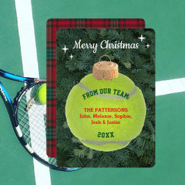 Tarjeta de Navidades de ornamentos personalizados 