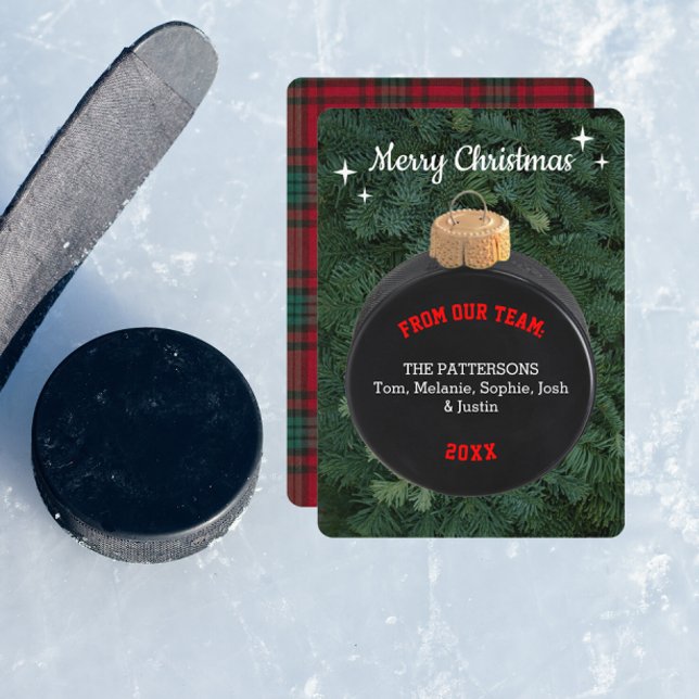Tarjeta de Navidades de ornamentos personalizados  (Subido por el creador)