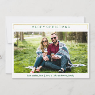 Tarjeta de Navidades de oro de Navidades de moda