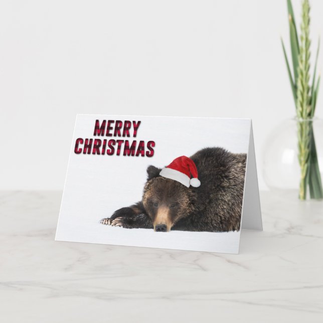 Tarjeta de Navidades de oso (Anverso)
