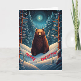 TARJETA DE NAVIDADES DE OSO MERRY PARA CUALQUIERA