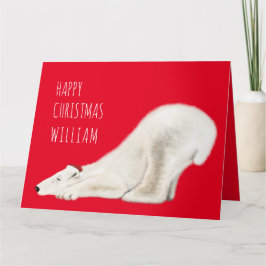 Tarjeta de Navidades de oso polar chileno personal