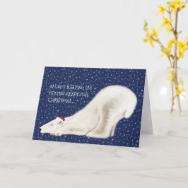 Tarjeta de Navidades de oso polar con sueño