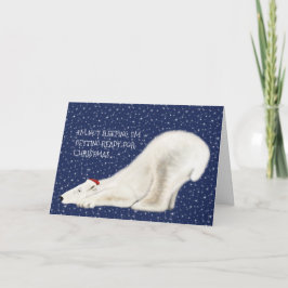 Tarjeta de Navidades de oso polar con sueño