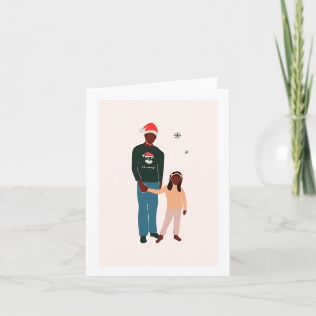Tarjeta de Navidades de padre e hija (Anverso)