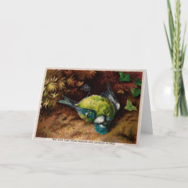 Tarjeta de Navidades de pájaros muertos de Victori