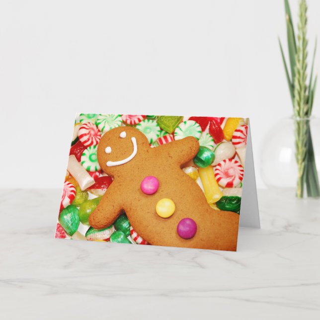 Tarjeta de navidades de pan de jengibre (Anverso)
