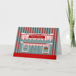 Tarjeta de Navidades de panadería rural