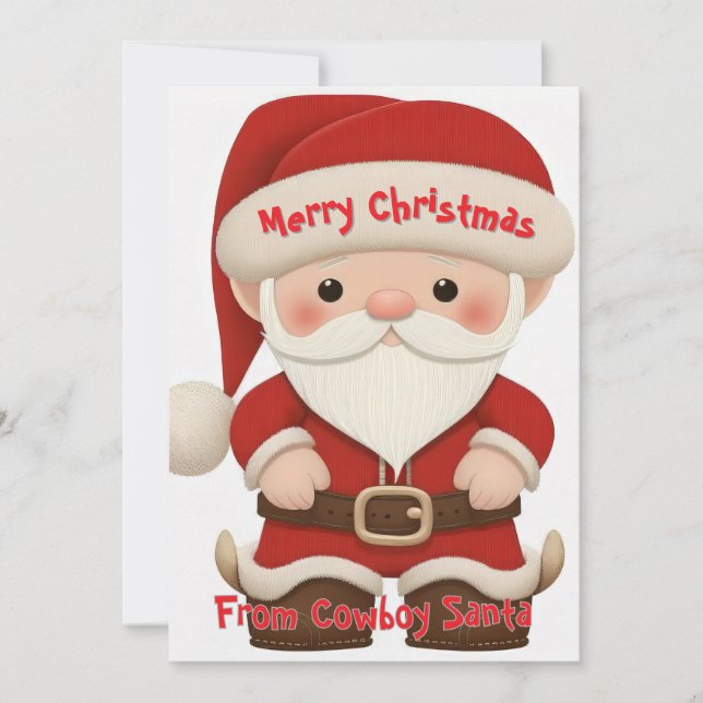 Tarjeta de Navidades de Papá Noel (Anverso)