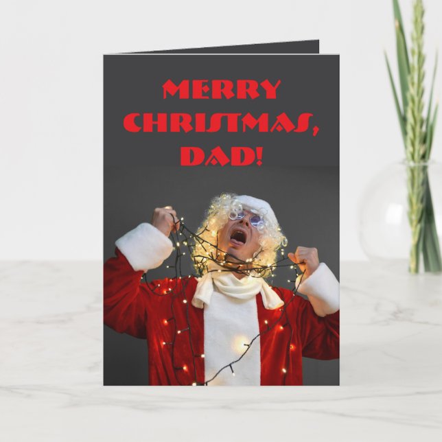 TARJETA DE NAVIDADES DE PAPAS EXTRAÑA (Anverso)