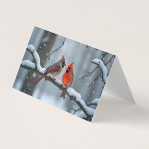 Tarjeta de Navidades de parejas cardinales