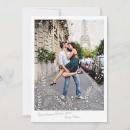 Tarjeta de Navidades de parejas de vacaciones bril