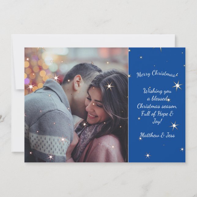 Tarjeta de Navidades de parejas personalizadas (Anverso)