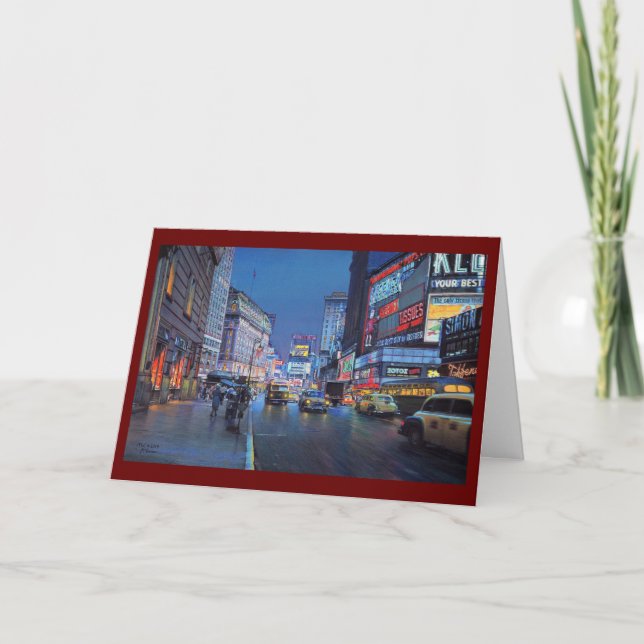 Tarjeta de Navidades de Paul McGehee "Times Square (Anverso)